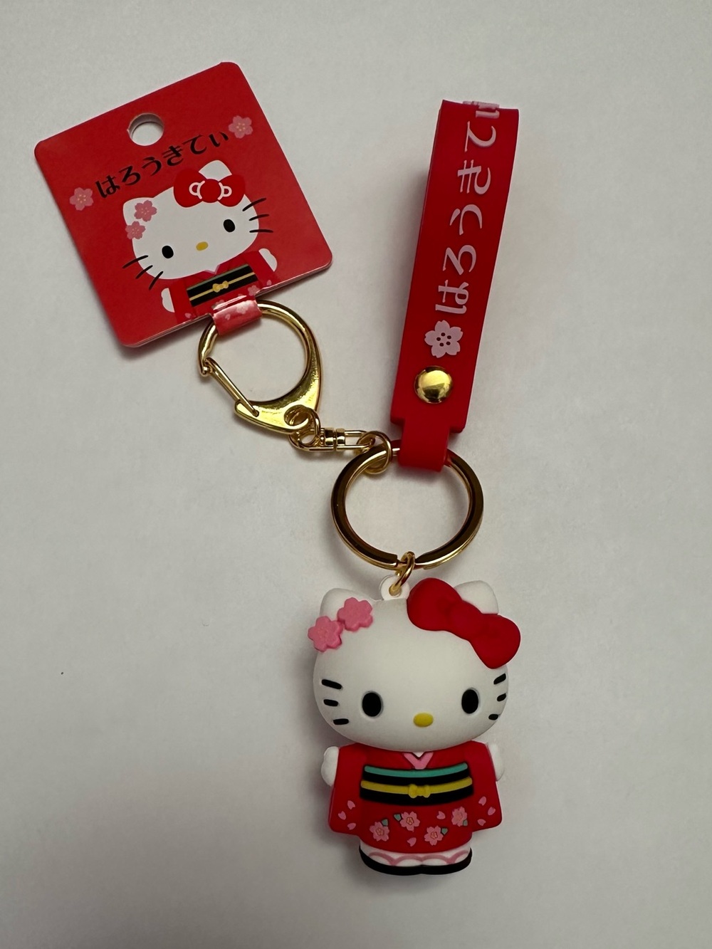 Hello Kitty Red and White Kimono Keychain